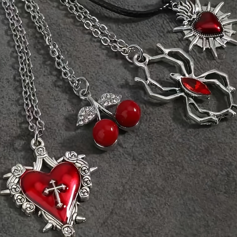 5pc Gothic Vintage Bohemian Pendant Necklace Set